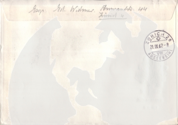 CH FDC 0757 (Viererblock) 1962 09 001 ●